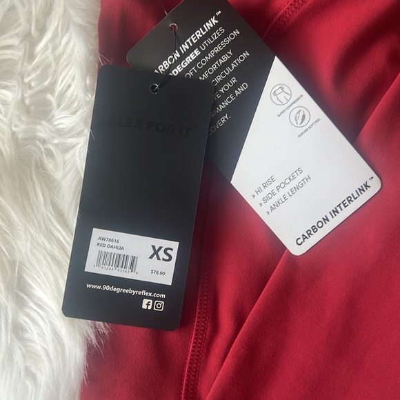 90 degree by reflex leggings red dahlia - Picture 5 of 8